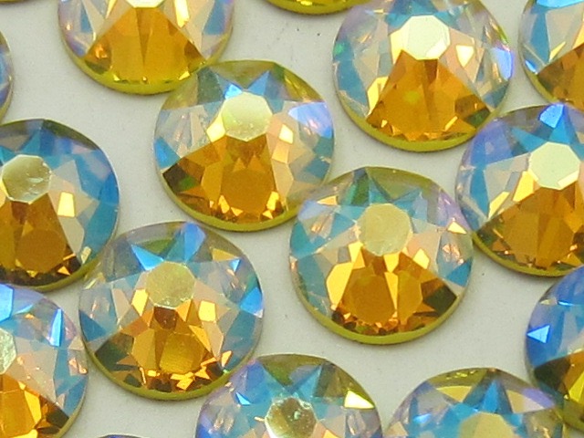 18 pcs. 20ss CITRINE SHIMMER FLATBACK European Rhinestones